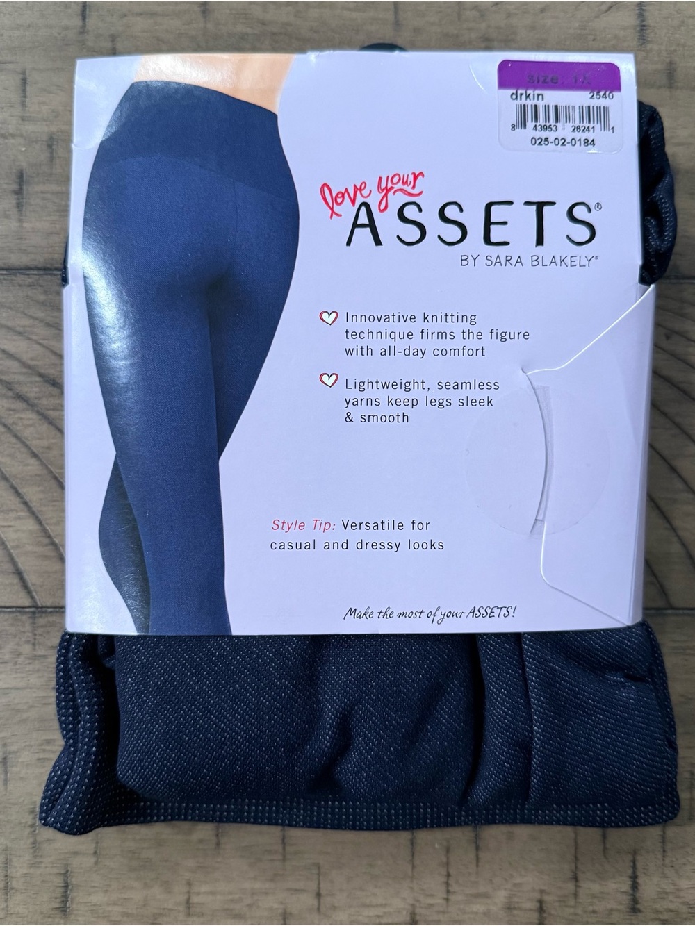 SPANX Love Your Assets Seamless Legging Denim Wash 1X - Picture 2 of 4